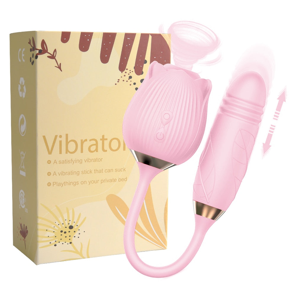 Rose Sucking Vibrator for Women Nipple Clit Stimulator Vibrating Egg Dildo Vibrators Clitoris Sucker Vibator Sex Toy for Women