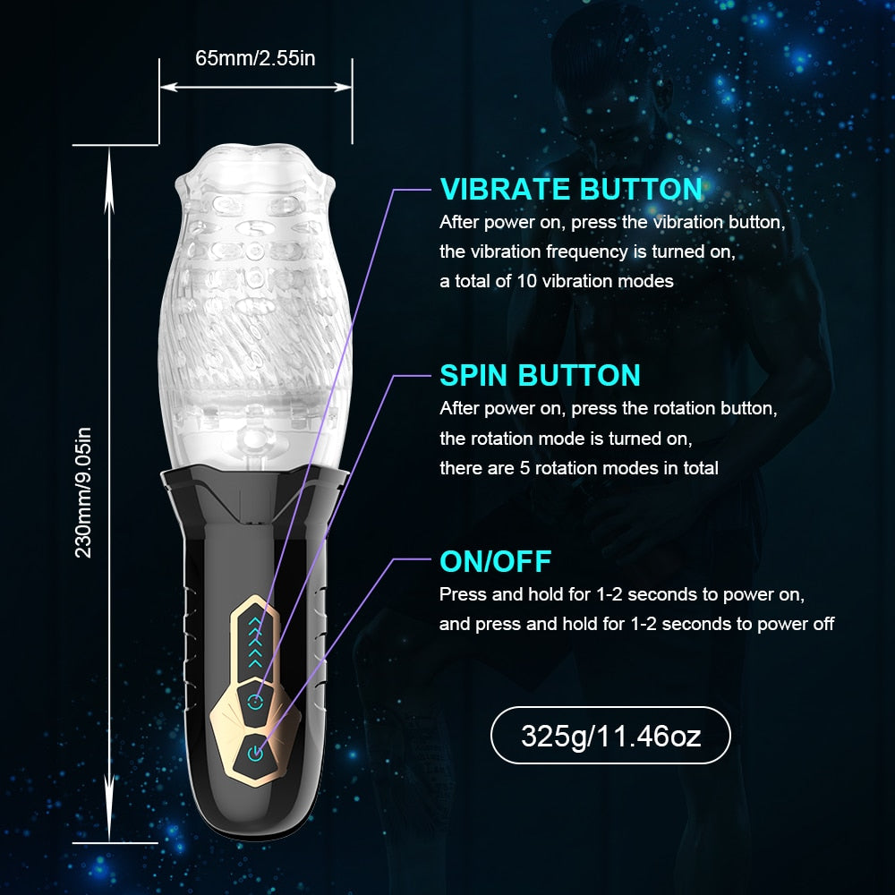 Rotating Automatic Male Masturbators for Men Vaginal Sucking Vibrator Male Masturbator Vacuum Stimulator Oral  Sex Toys For Men