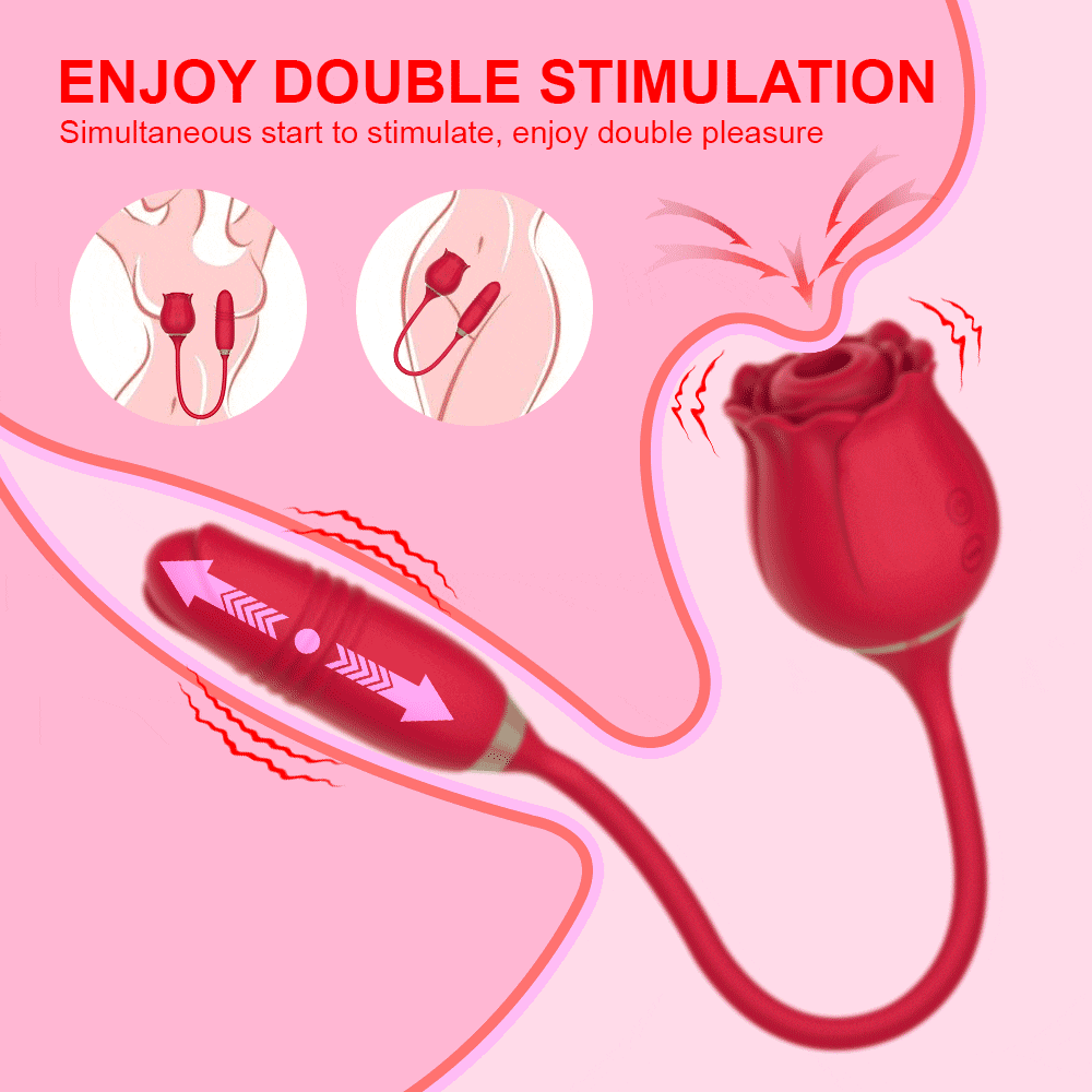 Rose Sucking Vibrator for Women Nipple Clit Stimulator Vibrating Egg Dildo Vibrators Clitoris Sucker Vibator Sex Toy for Women